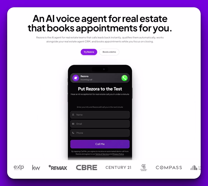 Rezora – AI Voice Agent