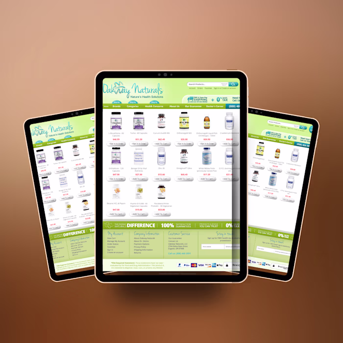 Oakway Naturals was developed as