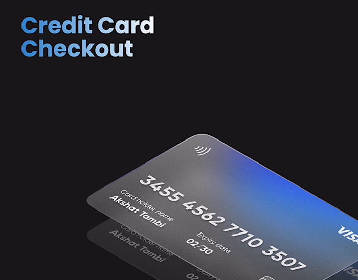 Credit Card Checkout Screen UI