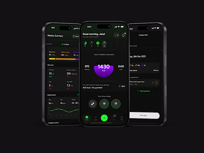 Health Performance App Design