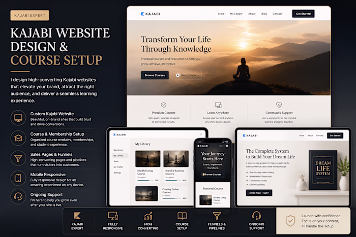 Kajabi Website Design & Course