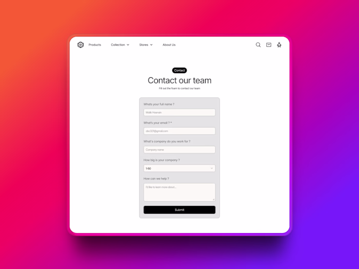 Design this page on framer for practice.
