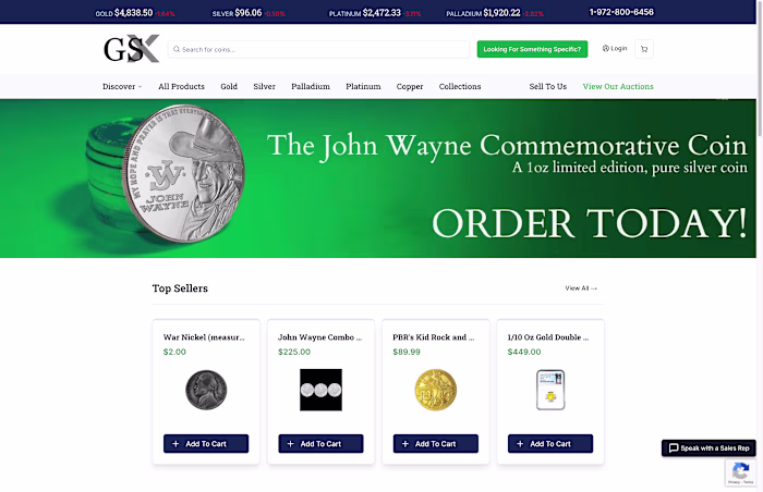 GoldStandardX - Premium e-commerce platform for precious met...