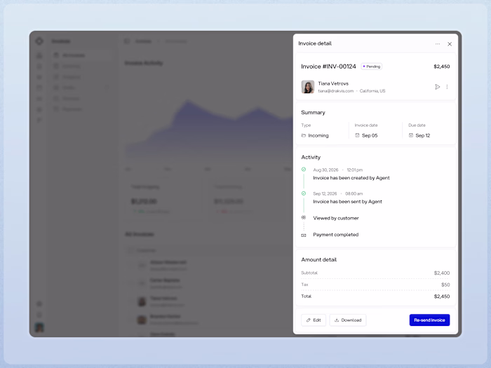 Is this clean enough for the invoice detail modal?