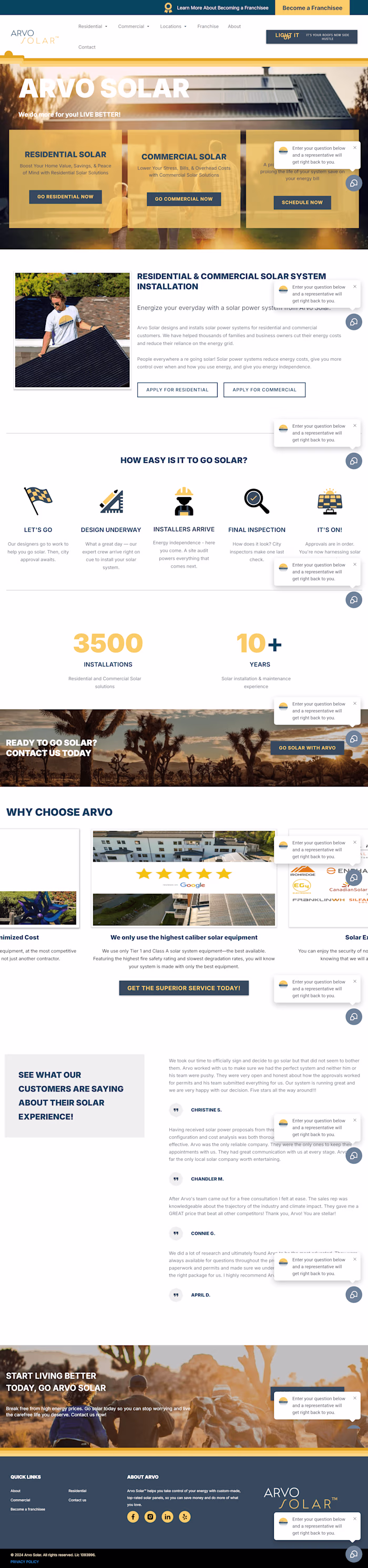 Gohighlevel Landing Page Design for Solar Industry