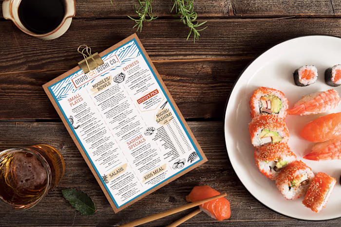 Sushi Restaurant Menu Design