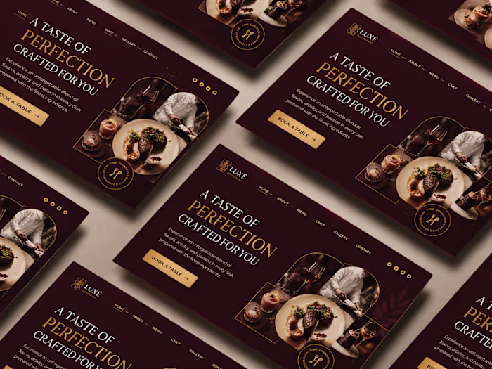 Luxury Restaurant Landing Page UI