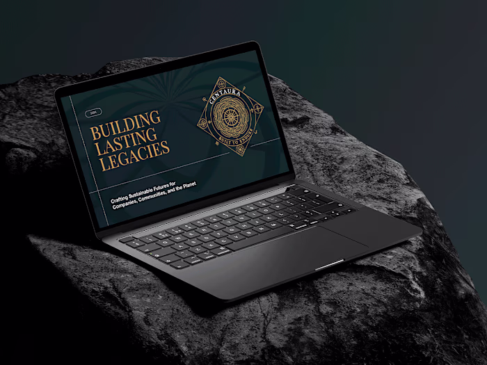 A business presentation designed to