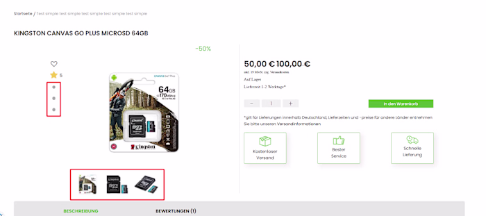In Magento, on the Product
