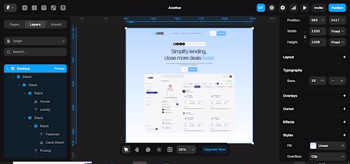 Designed this mortgage platform hero