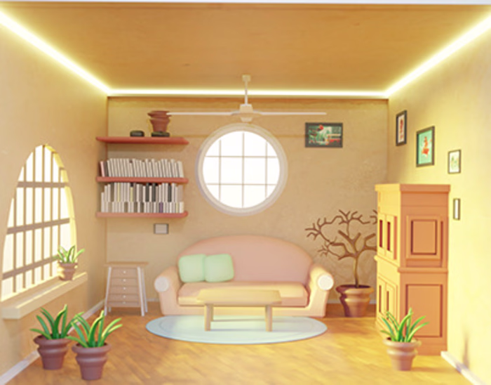 cartoonic interior 