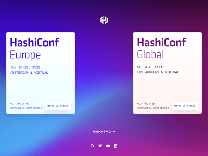 Hashiconf for Hashicorp (Frontend Developer)