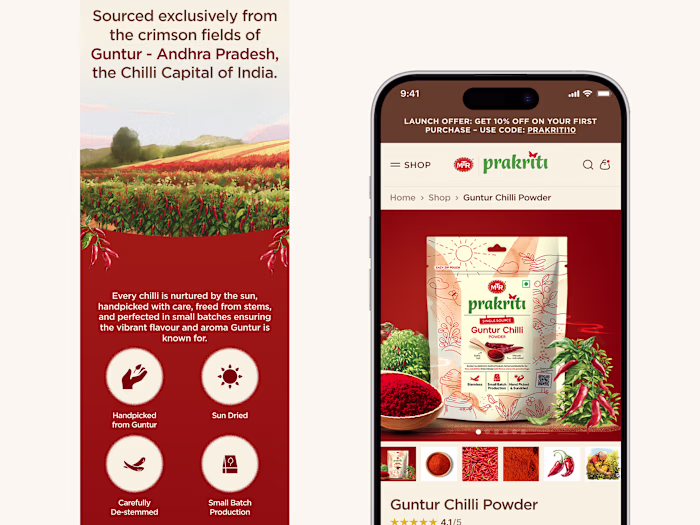 MTR Prakruti - Mobile Product Page UI 👉 See more inside (ht...