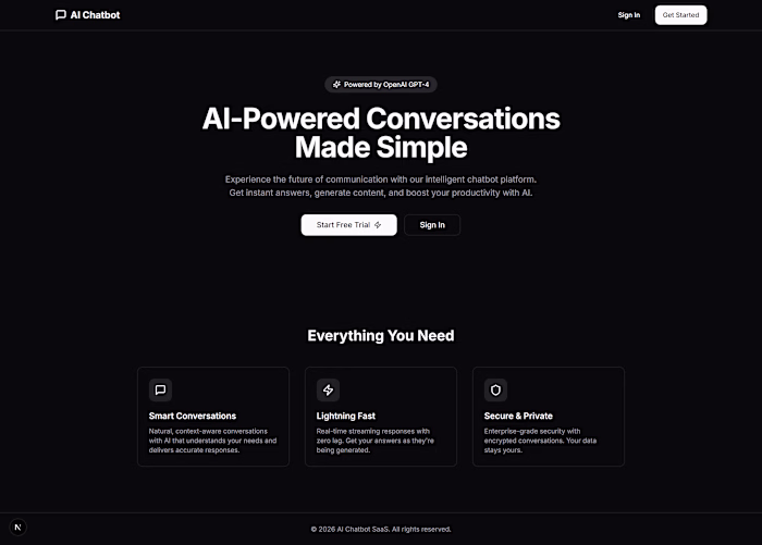 AI-Powered Customer Support Chatbot SaaS
