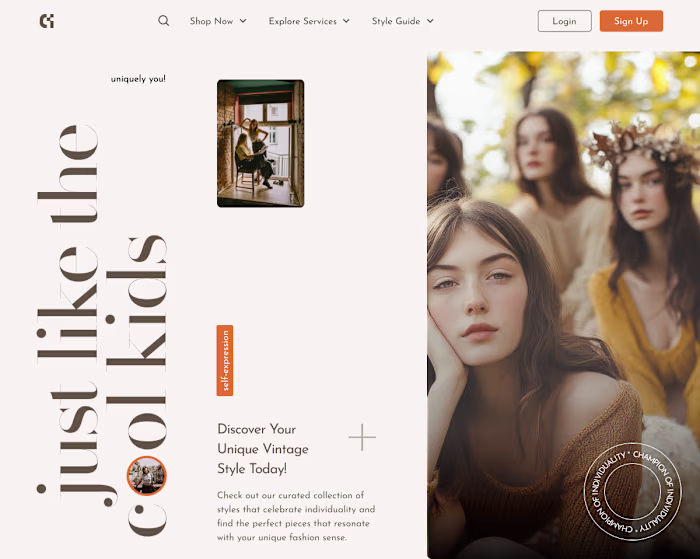 Just Like The Cool Kids - Framer Website Design
