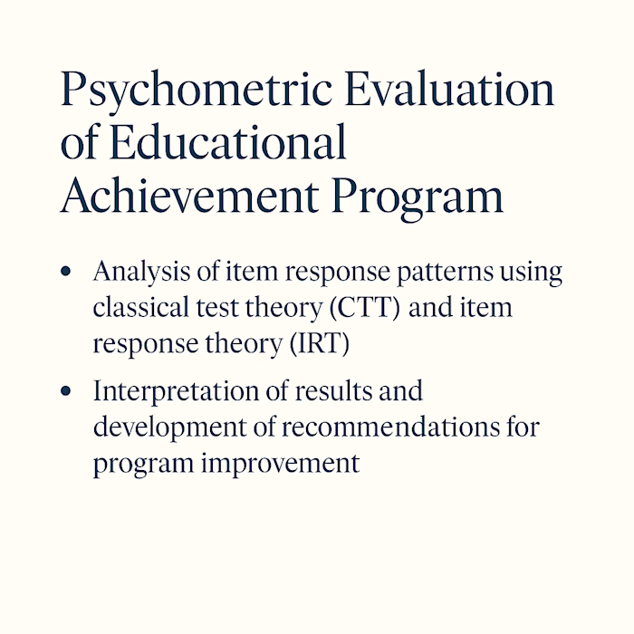 Psychometric Evaluation of Achievement Program