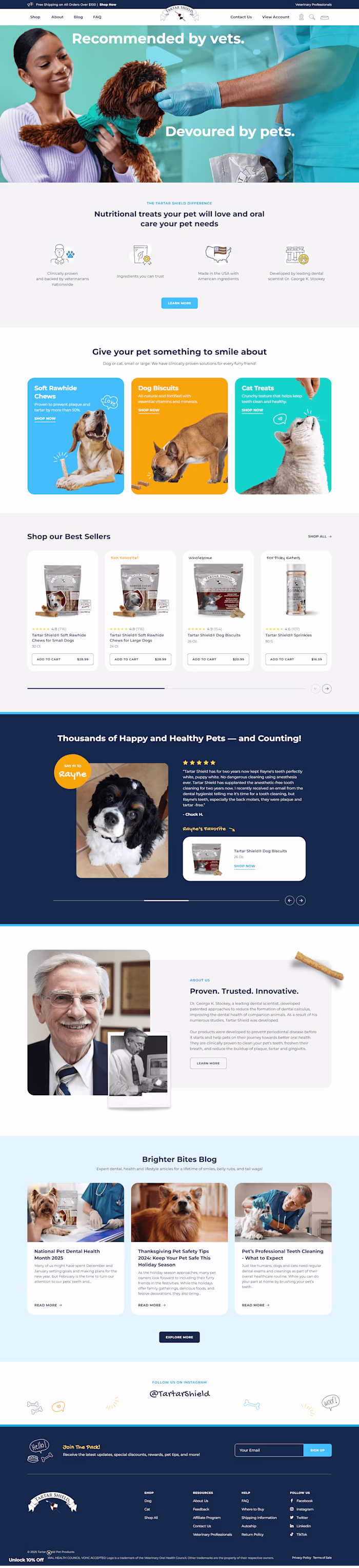 Pet supplies store on Shopify