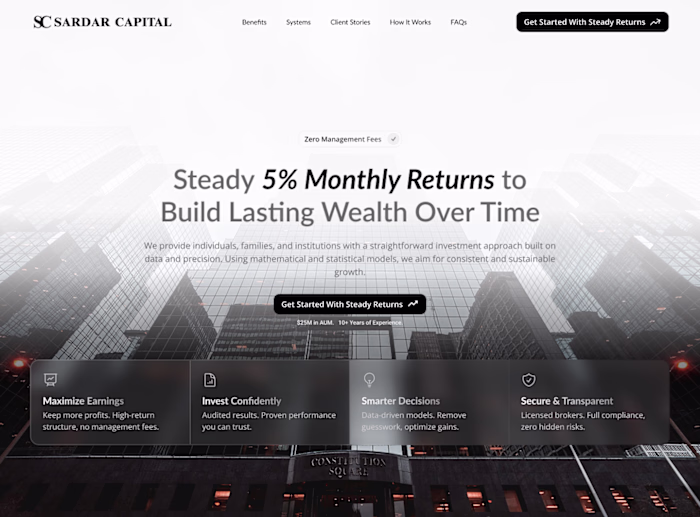 Sardar Capital | Asset Management Firm with $40M+ in AUM