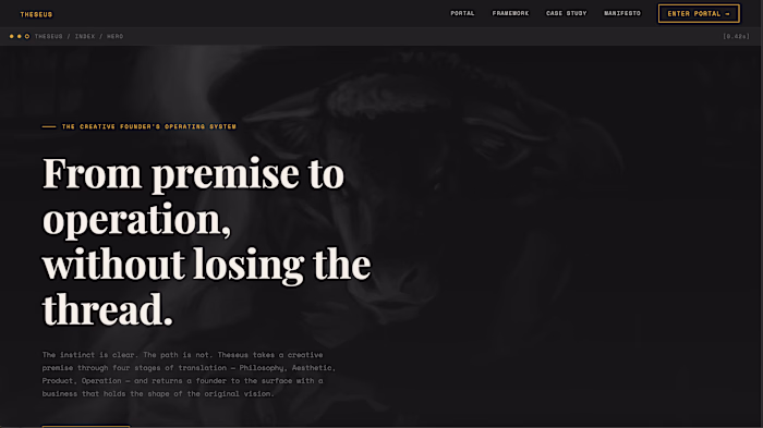 Theseus | Interactive Brand-Building for Founders