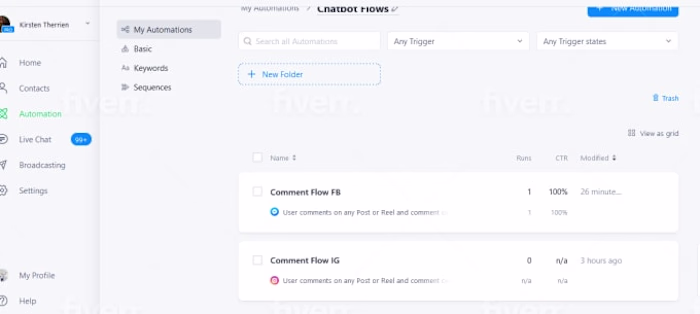 I will create chatbot for social media platforms, website using