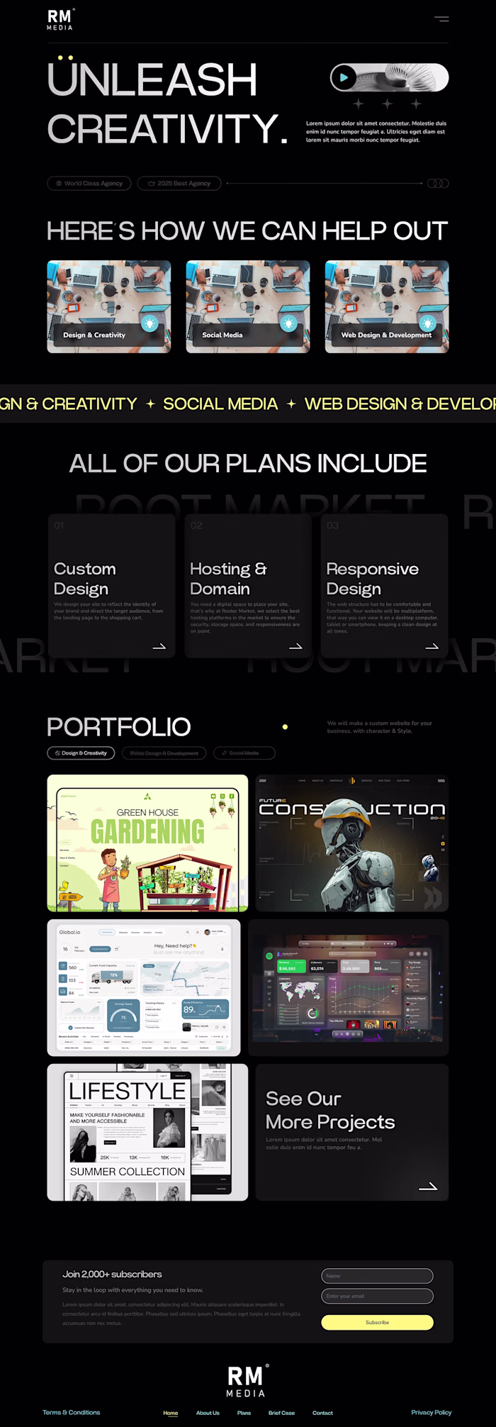 RM Media UI/UX Design