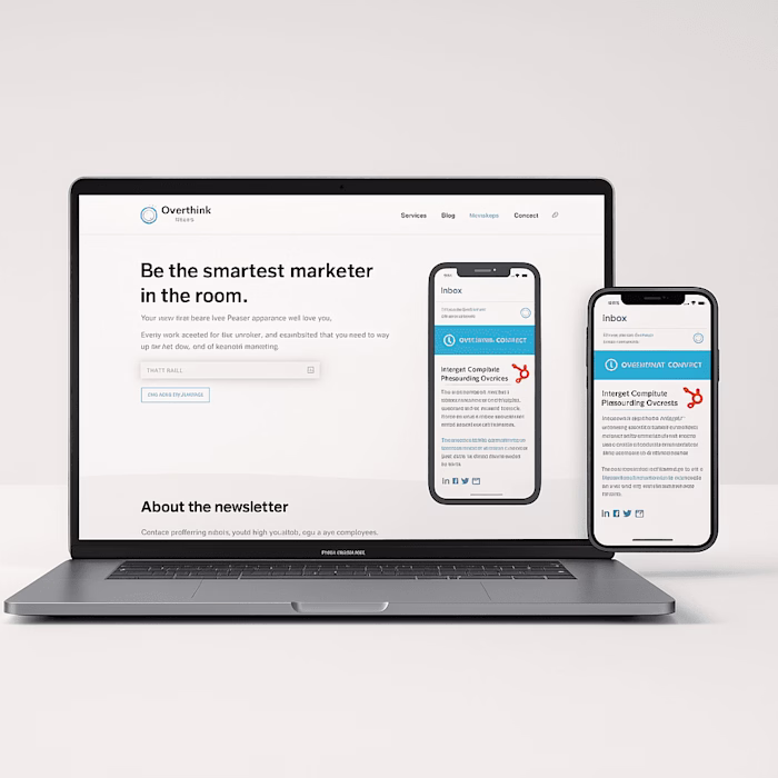 Content Marketing Newsletter Landing Page Design