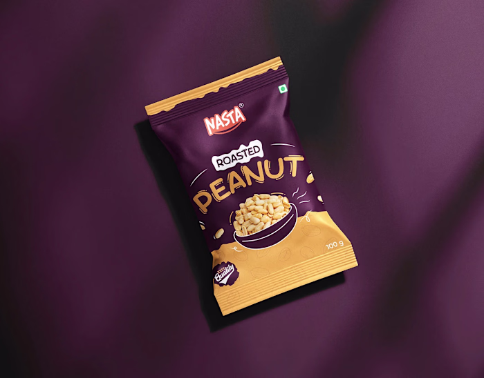 nasta peanut pouch snack packaging design