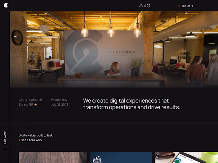 C2 Experience Re-design and Webflow Development
