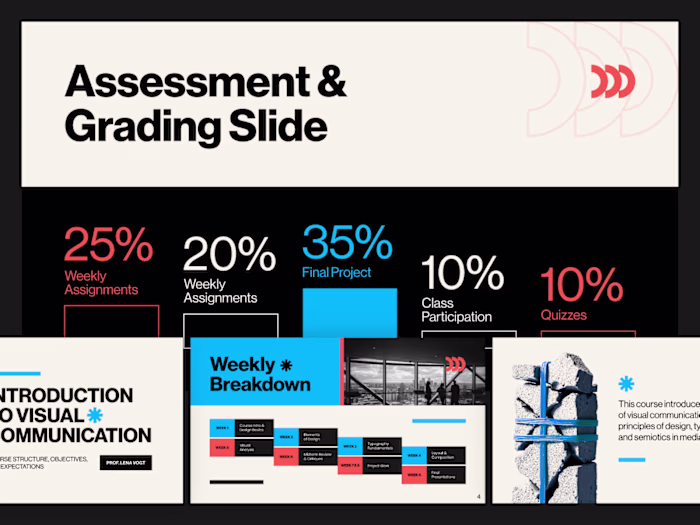 Minimalist Class Syllabus Presentation Kittl Template