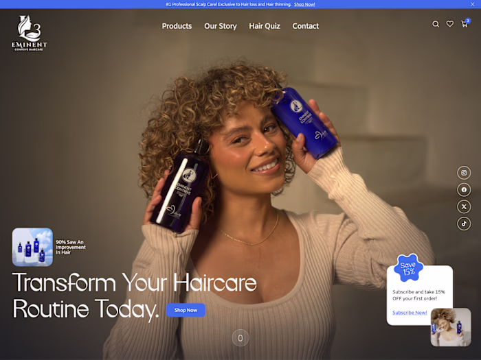 Eminent Contrive Website Design Homepage