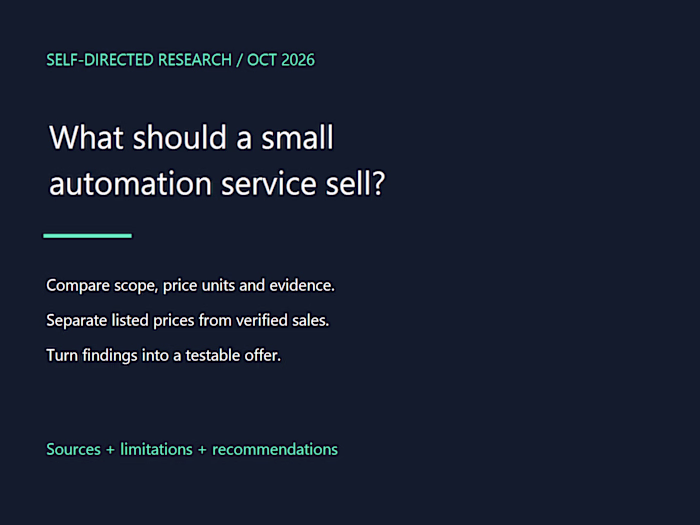 Automation Service Positioning — Research Sample