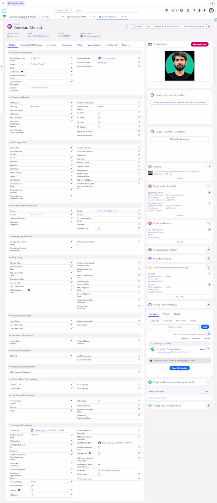 Salesforce CRM Setup and Customization

Configured