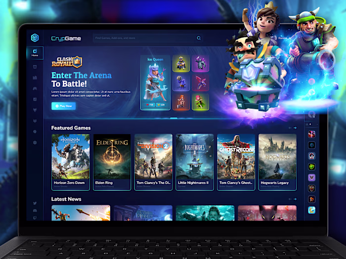 CrypGame - Case Opening Gaming Platform UI/UX Design