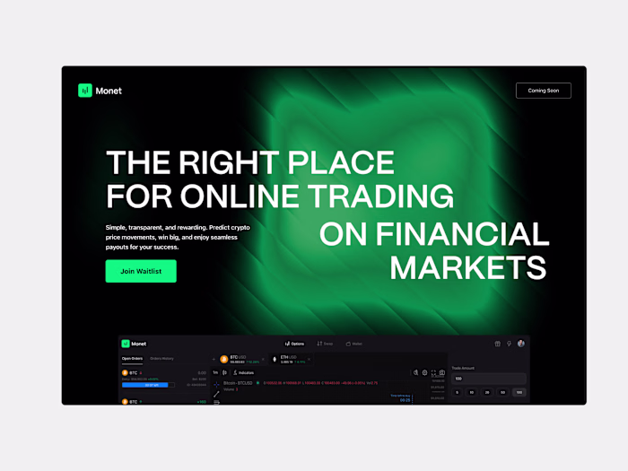 Monet Landing Page