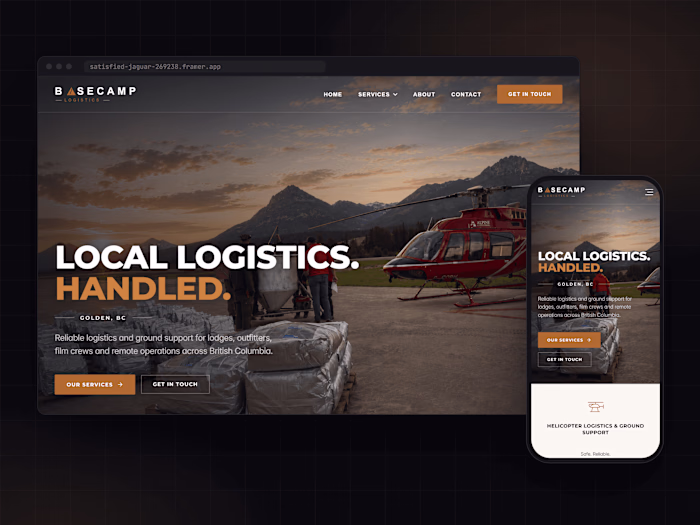 PNG mockups → 10-page Framer site in 48h (pitch build)