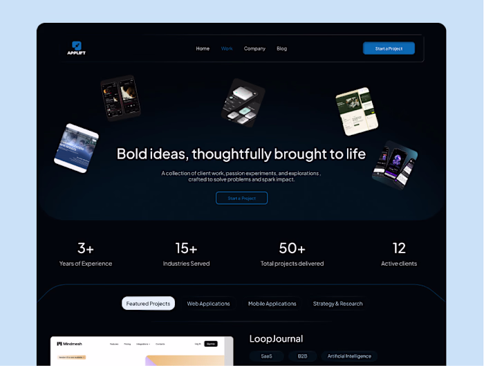 Web Design for Applift a