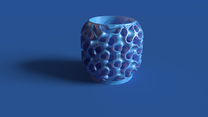 Futuristic 3D Plant Pot Design