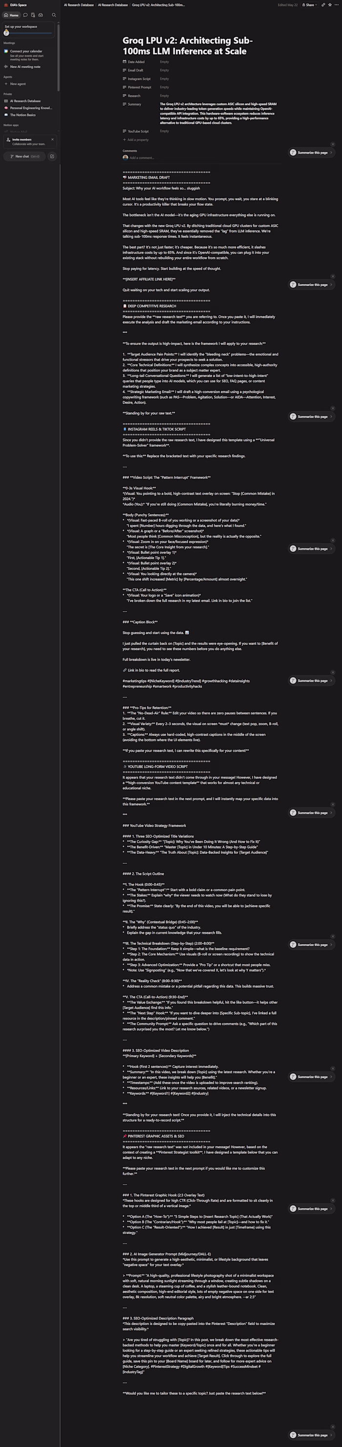 Live Look: Centralized Notion database