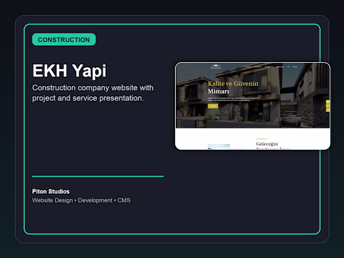 EKH Yapi - Construction Company Website
