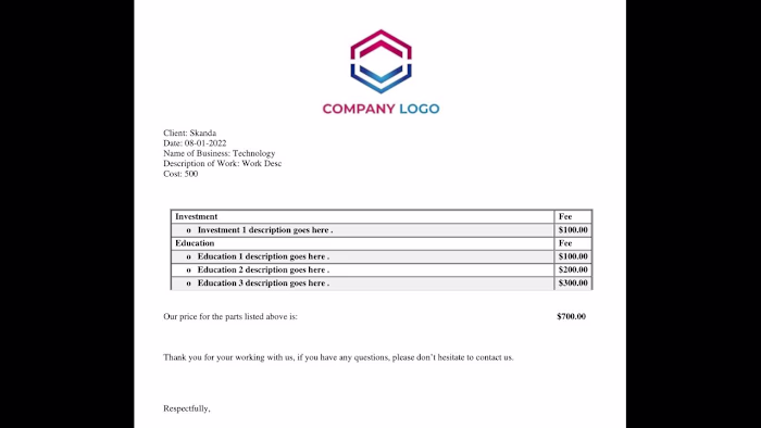  Excel VBA Automated Invoice Generator
