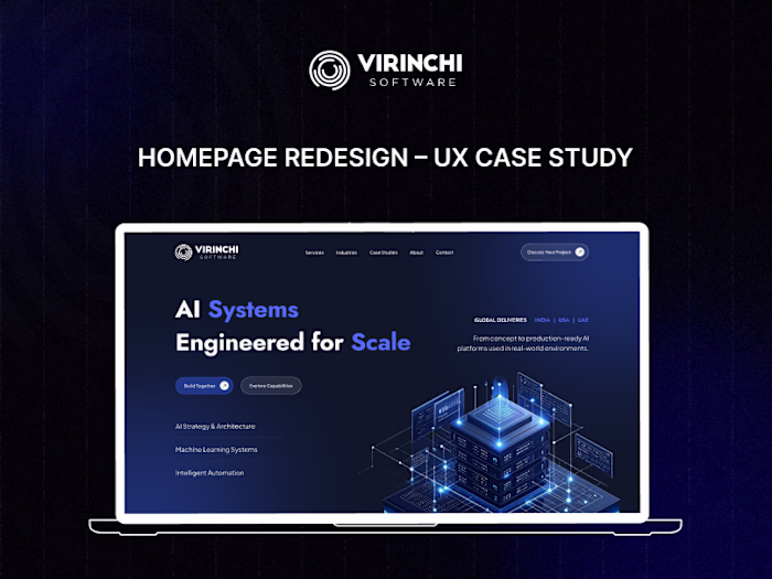 Virinchi Homepage Redesign – UX Case Study