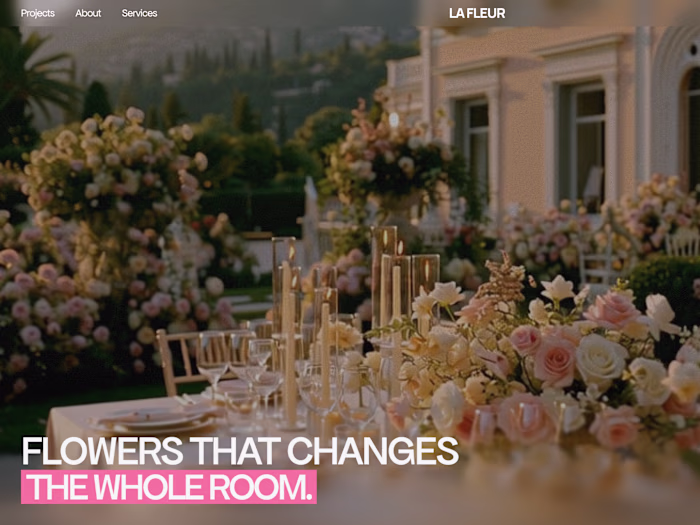 La Fleur: Floral and Event Web Template Design