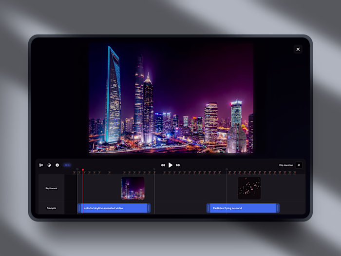 Prompt-Based Video Editing UI Concept