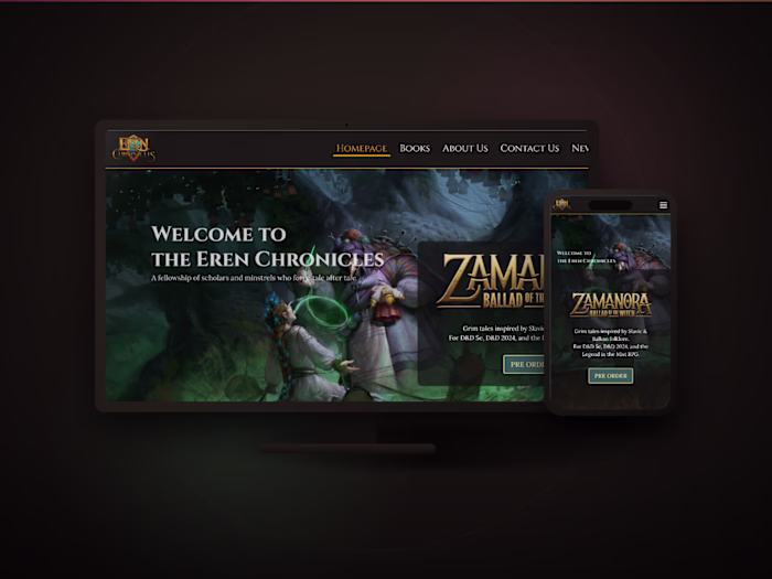The Eren Chronicles — Tabletop RPG Portfolio Site