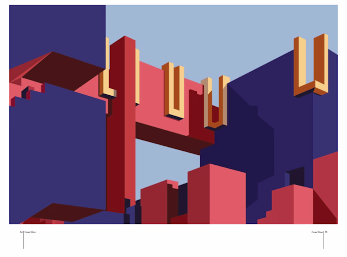 Illustration of La Muralla Roja for Kiton magazine