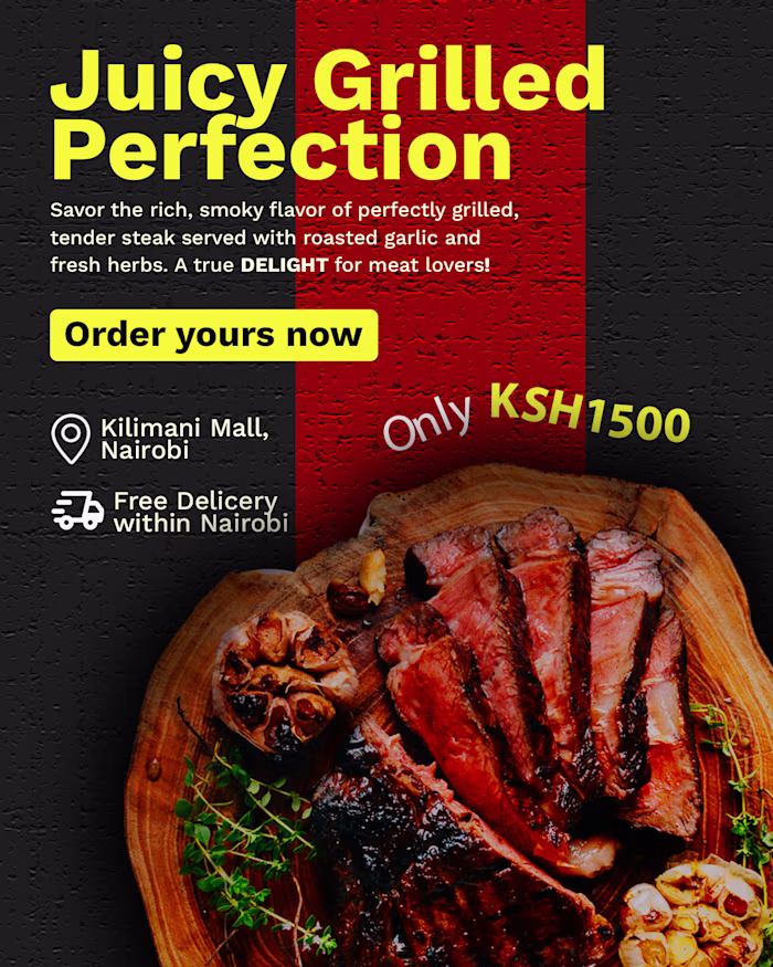Instagram Poster Design for a Restaurant