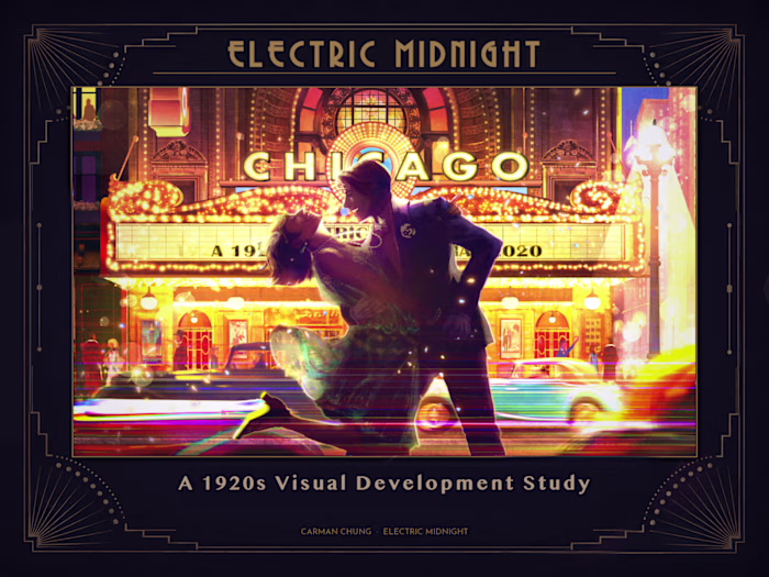 Electric Midnight — A 1920s Visual Development Study