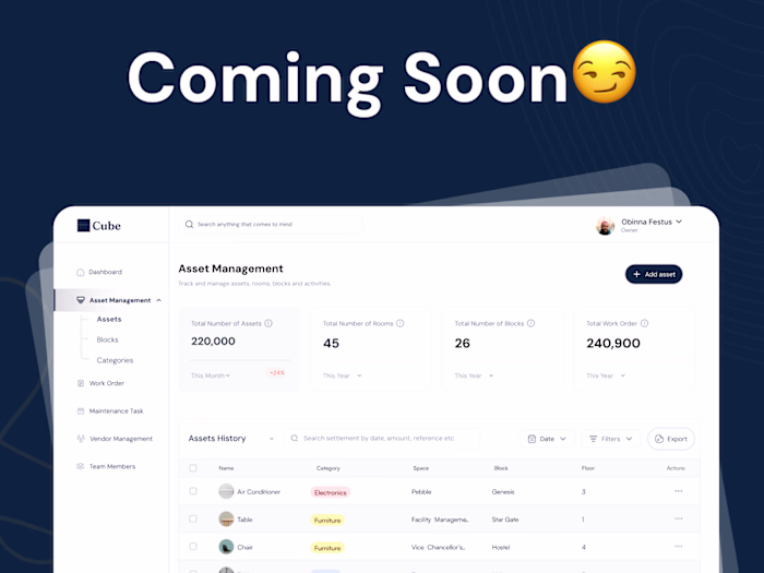 Cube- Asset Management Tool
