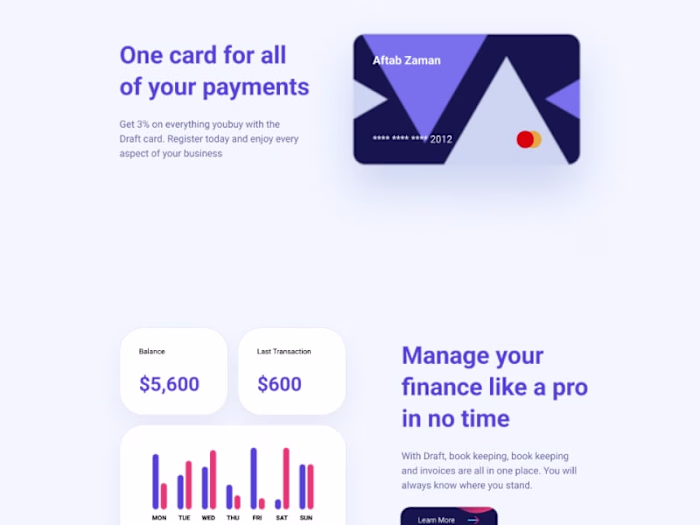 Design Banking Web Page Flow
