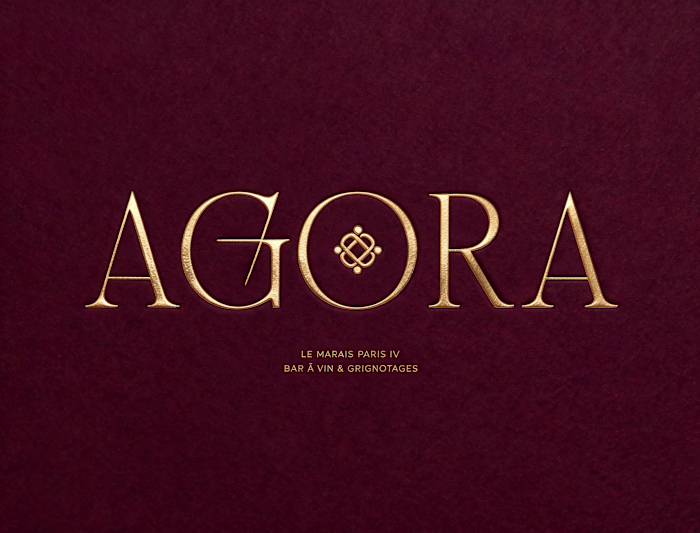 Brand Identity for AGORA · Parisian Wine Bar